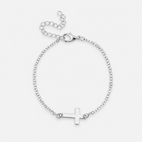 bracelet-croix-chaine-argent