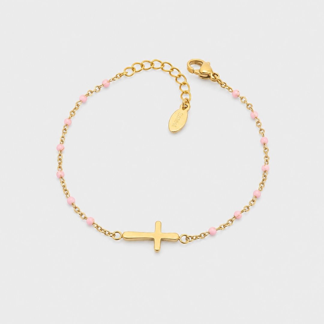 bracelet-croix-fin-rose