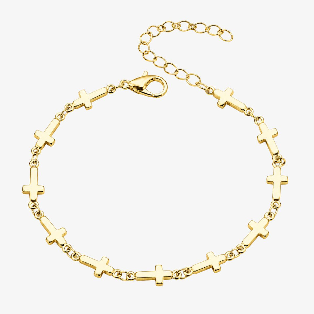 bracelet-plusieurs-croix-or