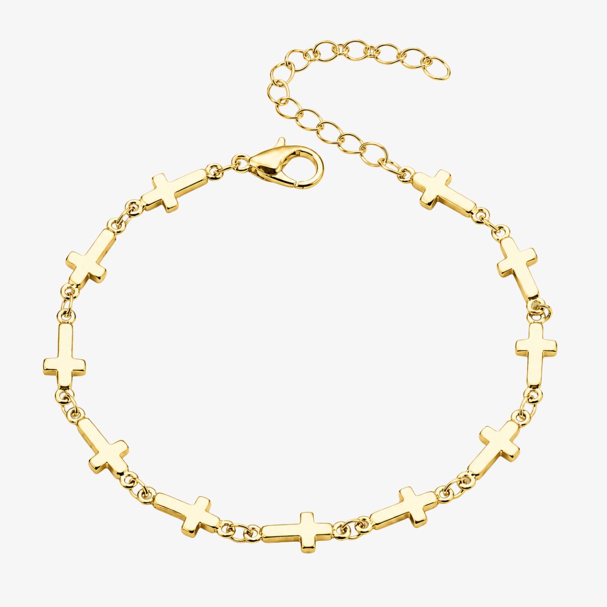 bracelet-plusieurs-croix-or